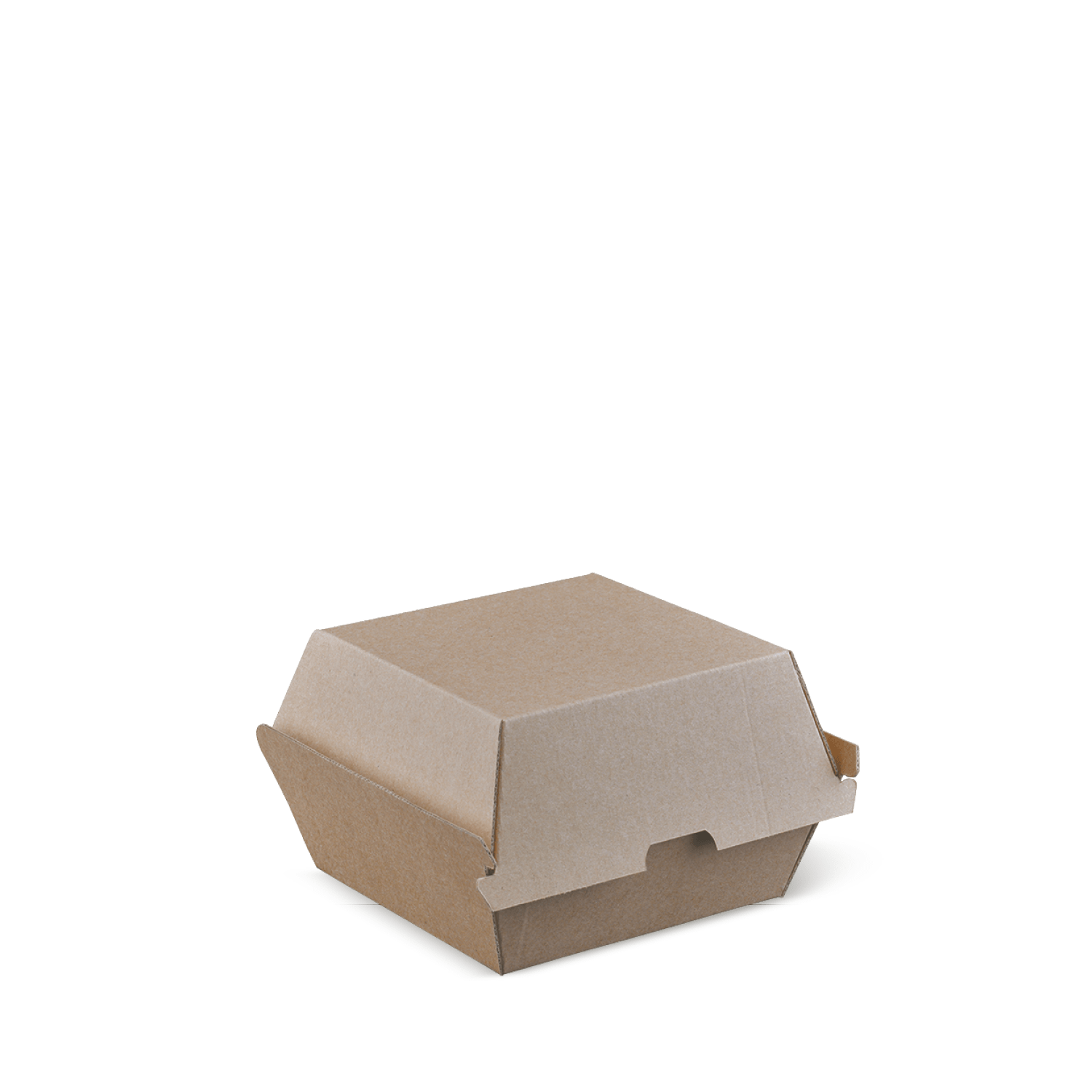 Detpak Brown Endura Burger Box with Fluted board and hinged lid